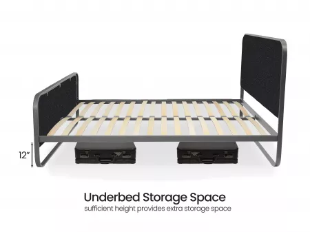 Chloe Queen Size Double Bed in Black Color